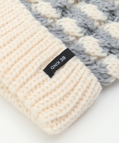 ikka（イッカ）の「ケーブルニットワッチ（ニットキャップ/ビーニー・キッズ・ライトグレー/オフホワイト・FREE）」の10枚目の写真