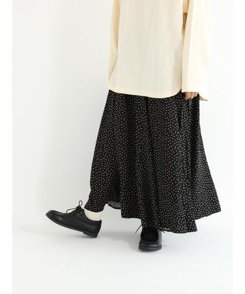 Samansa Mos2(サマンサ モスモス)の「柄アソートパネル切替スカート(スカート・レディース・ブラック/カーキ/グリーン/ネイビー・フリ-)」の5枚目の写真