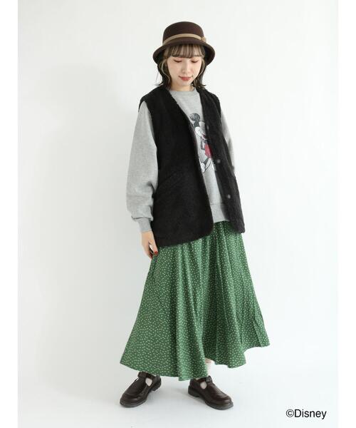 Samansa Mos2(サマンサ モスモス)の「柄アソートパネル切替スカート(スカート・レディース・ブラック/カーキ/グリーン/ネイビー・フリ-)」の14枚目の写真