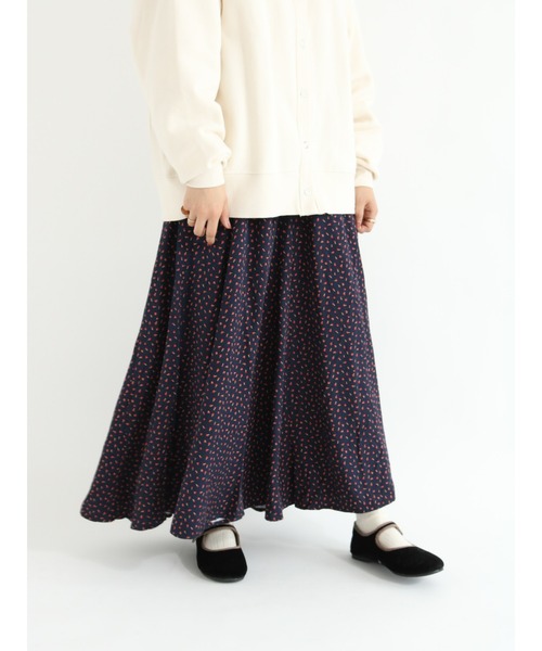 Samansa Mos2(サマンサ モスモス)の「柄アソートパネル切替スカート(スカート・レディース・ブラック/カーキ/グリーン/ネイビー・フリ-)」の4枚目の写真