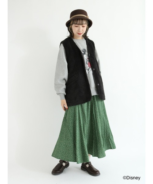 Samansa Mos2(サマンサ モスモス)の「柄アソートパネル切替スカート(スカート・レディース・ブラック/カーキ/グリーン/ネイビー・フリ-)」の6枚目の写真