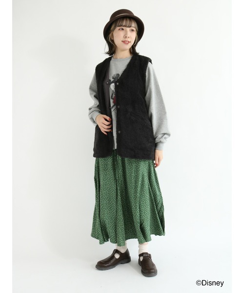 Samansa Mos2(サマンサ モスモス)の「柄アソートパネル切替スカート(スカート・レディース・ブラック/カーキ/グリーン/ネイビー・フリ-)」の7枚目の写真