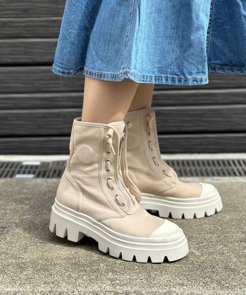 ASH（アッシュ）の「【PHOENIX】フロントジップブーツ（ブーツ・レディース・ブラック/ベージュ・38/39/36/40/37）」の12枚目の写真