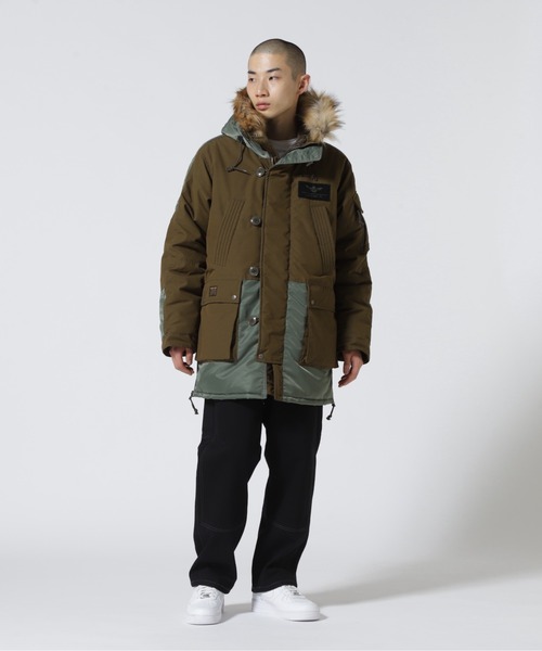 AVIREX(アヴィレックス)の「【WEB&DEPOT限定】DOUBLE KNEE PAINTER PANTS / ダブルニー ペインター パンツ / AVIREX / アヴィレックス(その他パンツ・メンズ・ブラック/ブラウン/その他4/ダークグリーン系・2XL/XL/M/L)」の6枚目の写真