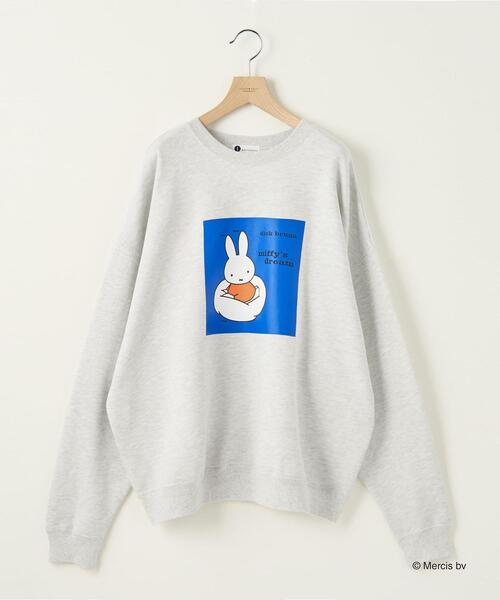 info. BEAUTY&YOUTH（インフォビューティアンドユース）の「【WEB限定】 ＜info. BEAUTY&YOUTH＞ miffy スーパービッグ クルーネック スウェット（スウェット・メンズ・ホワイト/グレー・S/M/L）」の2枚目の写真