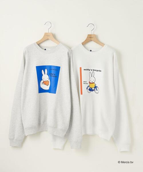 info. BEAUTY&YOUTH（インフォビューティアンドユース）の「【WEB限定】 ＜info. BEAUTY&YOUTH＞ miffy スーパービッグ クルーネック スウェット（スウェット・メンズ・ホワイト/グレー・S/M/L）」の5枚目の写真