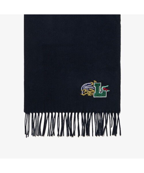 LACOSTE（ラコステ）の「セレブレイトクロコダイルマフラー（マフラー・メンズ・グレー/ワインレッド/ネイビー・FREE）」の7枚目の写真