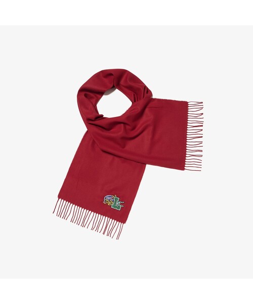 LACOSTE（ラコステ）の「セレブレイトクロコダイルマフラー（マフラー・メンズ・グレー/ワインレッド/ネイビー・FREE）」の9枚目の写真