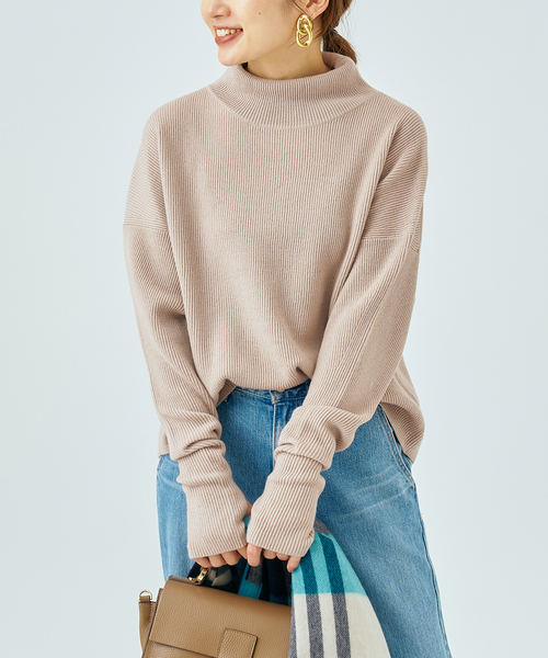 クロップドウールタートルプルオーバー