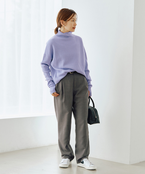 クロップドウールタートルプルオーバー