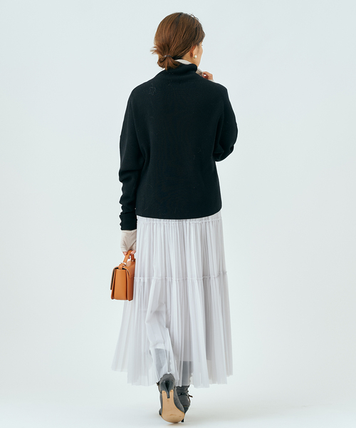 クロップドウールタートルプルオーバー