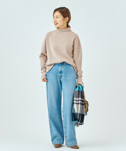 IENA（イエナ）の「クロップドウールタートルプルオーバー（ニット