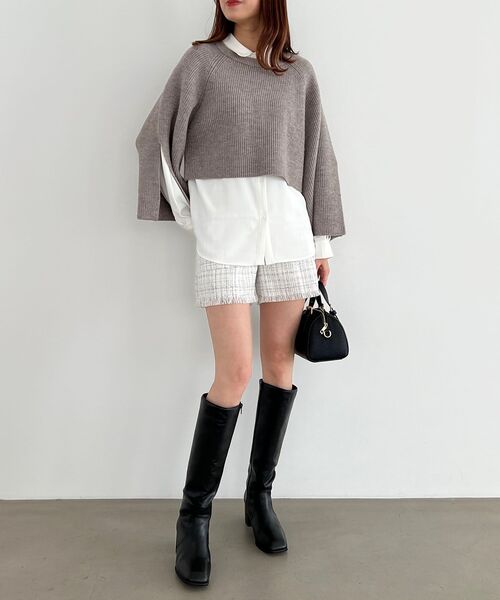 MAJESTIC LEGON（マジェスティックレゴン）の「ベーシックミニボストンバッグ（ボストンバッグ・レディース・ダークブラウン/ブラック/アイボリー・FREE）」の15枚目の写真