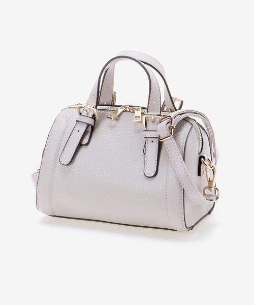 MAJESTIC LEGON（マジェスティックレゴン）の「ベーシックミニボストンバッグ（ボストンバッグ・レディース・ダークブラウン/ブラック/アイボリー・FREE）」の4枚目の写真