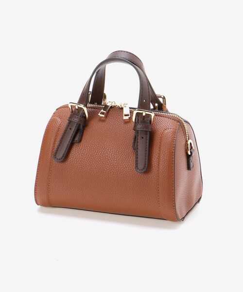 MAJESTIC LEGON（マジェスティックレゴン）の「ベーシックミニボストンバッグ（ボストンバッグ・レディース・ダークブラウン/ブラック/アイボリー・FREE）」の7枚目の写真