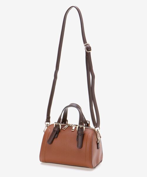 MAJESTIC LEGON（マジェスティックレゴン）の「ベーシックミニボストンバッグ（ボストンバッグ・レディース・ダークブラウン/ブラック/アイボリー・FREE）」の13枚目の写真