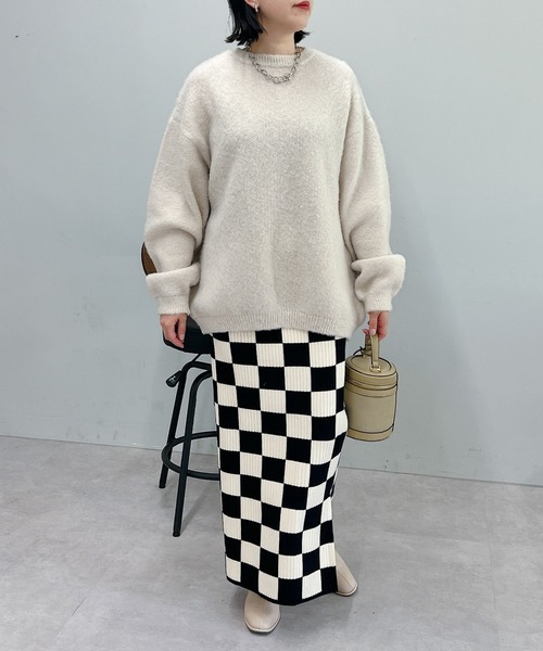 un dix cors(アンディコール)の「ゴマジャガードシンプルニットプルオーバー(ニット/セーター・レディース・レッド/チャコールグレー/ライトベージュ/ブラック/ブルー・FREE)」の19枚目の写真