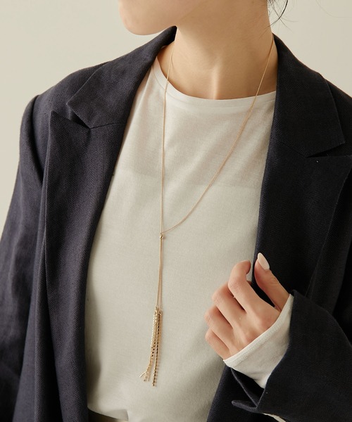 PAPILLONNER（パピヨネ）の「パールクリスタルネックレス/PAPILLONNER/パピヨネ（ネックレス・レディース・ゴールド・FREE）」の2枚目の写真