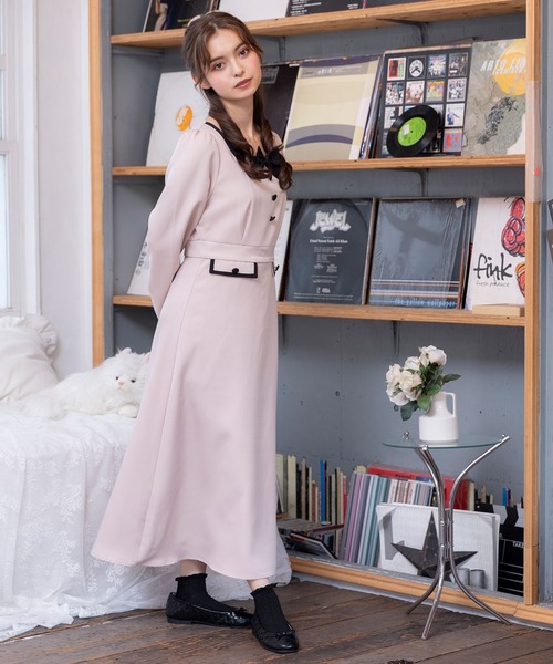 DearMyLoveRose(ディアマイラブローズ)の「スクエアネックリボンレディワンピース(ワンピース・レディース・ブラック系その他/ブラック/ベージュ系その他/ベージュ・XX-LARGE/MEDIUM/LARGE/X-LARGE)」の12枚目の写真