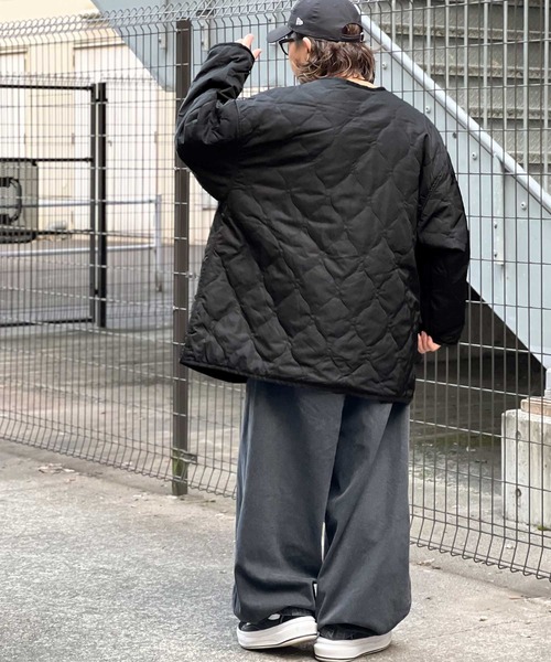 Java(ジャバ)の「《JaVaジャバ コラボ》ノーカラーキルティングコート(ノーカラーコート・メンズ・カーキブラウン/ブラック/カーキ/アイボリー・LARGE/MEDIUM/X-LARGE)」の13枚目の写真