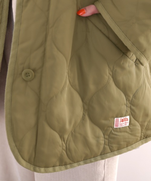 Java(ジャバ)の「《JaVaジャバ コラボ》ノーカラーキルティングコート(ノーカラーコート・メンズ・カーキブラウン/ブラック/カーキ/アイボリー・LARGE/MEDIUM/X-LARGE)」の8枚目の写真
