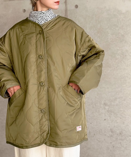 Java(ジャバ)の「《JaVaジャバ コラボ》ノーカラーキルティングコート(ノーカラーコート・メンズ・カーキブラウン/ブラック/カーキ/アイボリー・LARGE/MEDIUM/X-LARGE)」の21枚目の写真