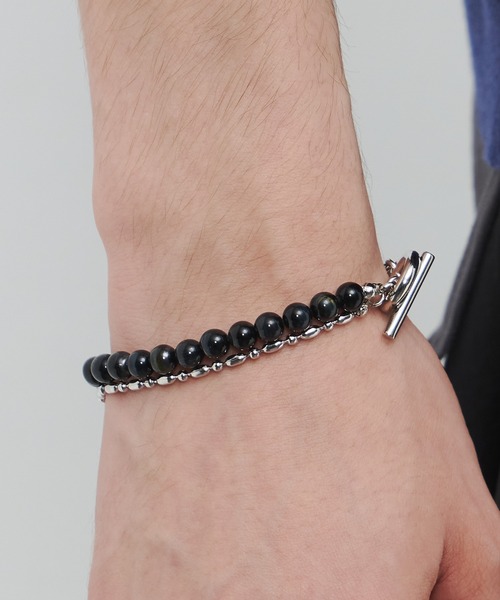 AIVER(アイバー)の「AIVER ランダムタイガーアイ2連ブレスレット MADE IN JAPAN(ブレスレット・メンズ・ピンク/グリーン/ブルー/ブラック/ピンク系その他/ダークグリーン/グレー・FREE)」の12枚目の写真