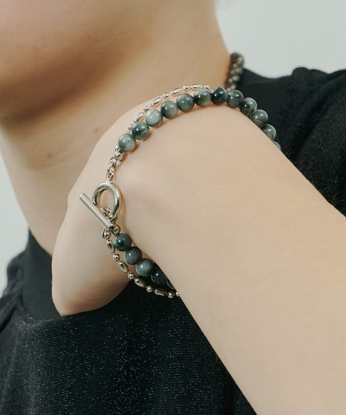 AIVER(アイバー)の「AIVER ランダムタイガーアイ2連ブレスレット MADE IN JAPAN(ブレスレット・メンズ・ピンク/グリーン/ブルー/ブラック/ピンク系その他/ダークグリーン/グレー・FREE)」の22枚目の写真