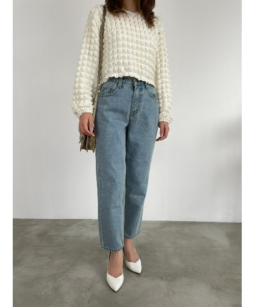 DAIS-Y(デイジー)の「【低身長さん専用】美脚テーパードデニムパンツ(デニムパンツ・レディース・ブルー/ライトブルー/ブルー系その他・SMALL/MEDIUM)」の7枚目の写真