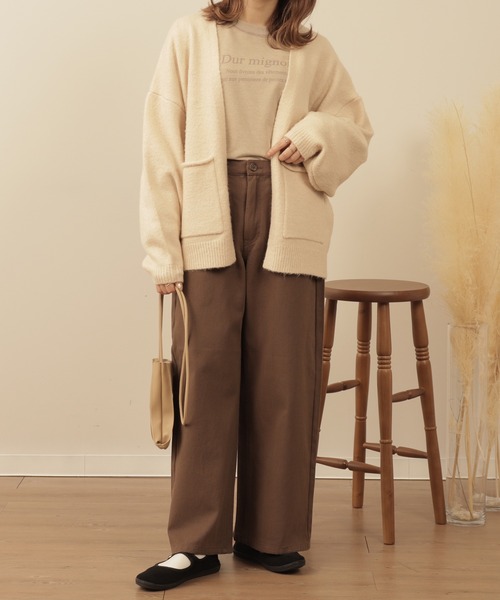 mil（ミル）の「【150㎝前後の小柄さんサイズ】セミワイドチノパンツ（チノパンツ・レディース・ライトベージュ/ブラウン/ベージュ・XXS/S/XS）」の7枚目の写真