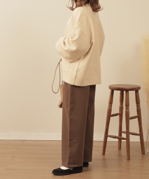 mil（ミル）の「【150㎝前後の小柄さんサイズ】セミワイドチノパンツ（チノパンツ・レディース・ライトベージュ/ブラウン/ベージュ・XXS/S/XS）」の8枚目の写真