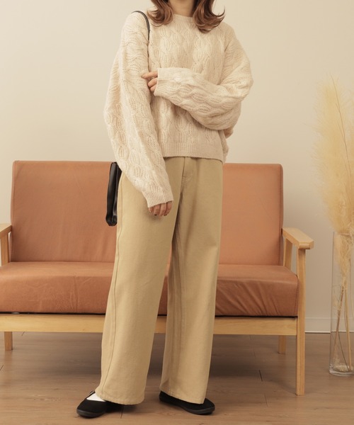 mil（ミル）の「【150㎝前後の小柄さんサイズ】セミワイドチノパンツ（チノパンツ・レディース・ライトベージュ/ブラウン/ベージュ・XXS/S/XS）」の10枚目の写真