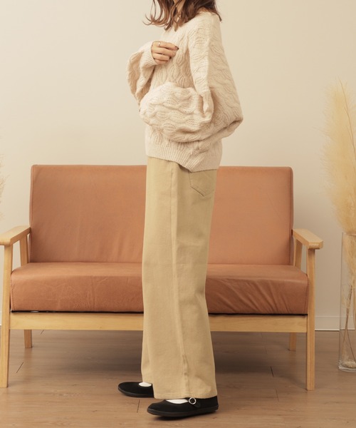 mil（ミル）の「【150㎝前後の小柄さんサイズ】セミワイドチノパンツ（チノパンツ・レディース・ライトベージュ/ブラウン/ベージュ・XXS/S/XS）」の11枚目の写真