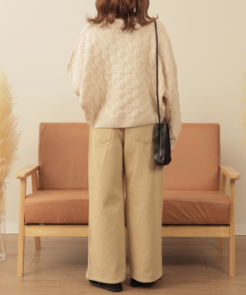mil（ミル）の「【150㎝前後の小柄さんサイズ】セミワイドチノパンツ（チノパンツ・レディース・ライトベージュ/ブラウン/ベージュ・XXS/S/XS）」の12枚目の写真