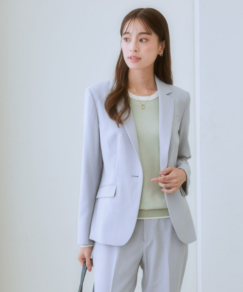 新品未使用タグ付き　LAUTREAMONT　ストレッチパンツスーツ 洗える】タテヨコストレッチテーラードパンツスーツ（ジャケット＋