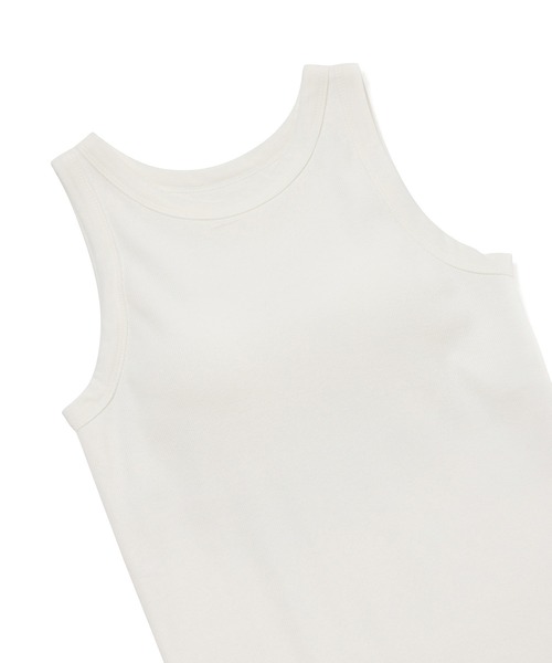 【洗える】パッド付きアメリカンスリーブリブタンクトップ