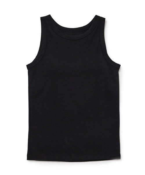 【洗える】パッド付きアメリカンスリーブリブタンクトップ