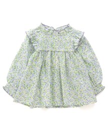 花柄シャーリングチュニック