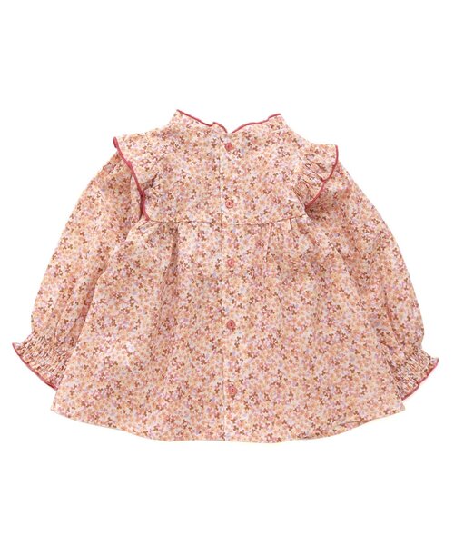 apres les cours(アプレレクール)の「花柄シャーリングチュニック(チュニック・キッズ・サーモンピンク/グリーン・80/90/100/110/120/130/140)」の4枚目の写真