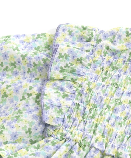 apres les cours(アプレレクール)の「花柄シャーリングチュニック(チュニック・キッズ・サーモンピンク/グリーン・80/90/100/110/120/130/140)」の7枚目の写真