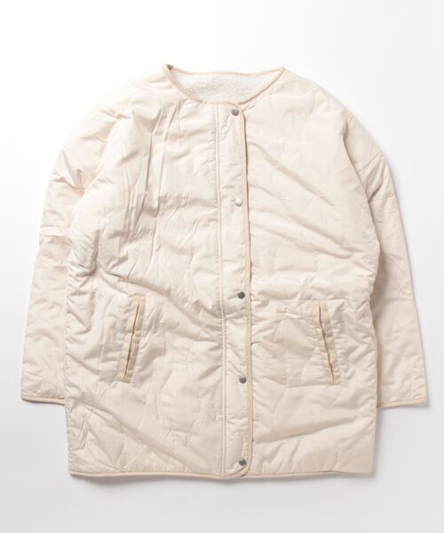 STYLEBLOCK（スタイルブロック）の「ボアキルトリバーシブルコート（ブルゾン・レディース・カーキ/アイボリー/ブラック/ベージュ・FREE）」の10枚目の写真