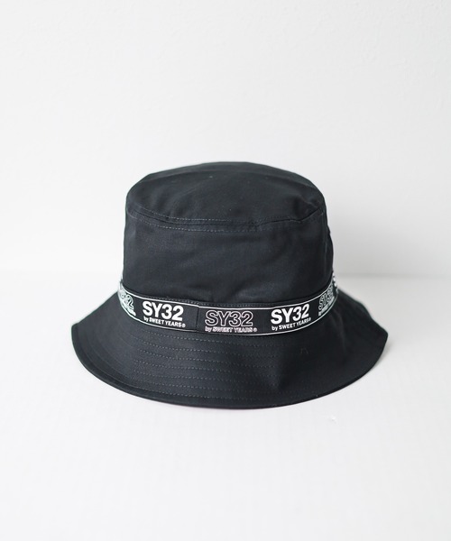 セール】【SY32 by SWEET YEARS】TAPE LOGO BUCKET HAT（ハット