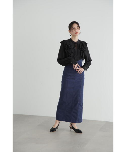 JILL STUART（ジルスチュアート）の「◆ラッフルシフォンブラウス（シャツ/ブラウス・レディース・ホワイト/ブラック/ブルー・SMALL/MEDIUM）」の16枚目の写真