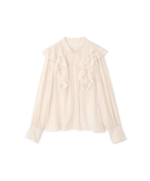 JILL STUART（ジルスチュアート）の「◆ラッフルシフォンブラウス（シャツ/ブラウス・レディース・ホワイト/ブラック/ブルー・SMALL/MEDIUM）」の14枚目の写真