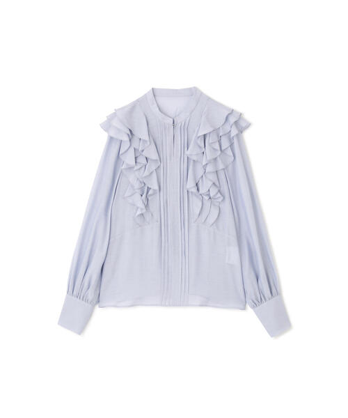 JILL STUART（ジルスチュアート）の「◆ラッフルシフォンブラウス（シャツ/ブラウス・レディース・ホワイト/ブラック/ブルー・SMALL/MEDIUM）」の8枚目の写真