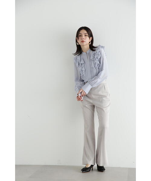 JILL STUART（ジルスチュアート）の「◆ラッフルシフォンブラウス（シャツ/ブラウス・レディース・ホワイト/ブラック/ブルー・SMALL/MEDIUM）」の6枚目の写真