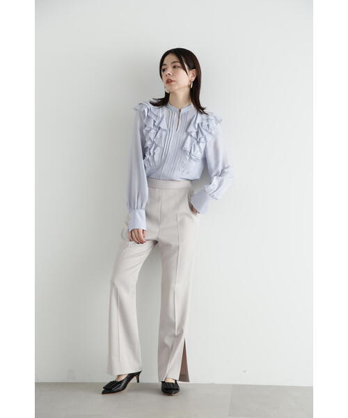 JILL STUART（ジルスチュアート）の「◆ラッフルシフォンブラウス（シャツ/ブラウス・レディース・ホワイト/ブラック/ブルー・SMALL/MEDIUM）」の5枚目の写真