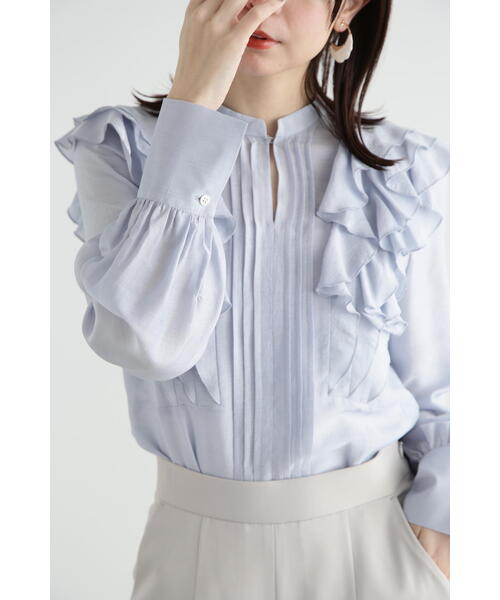 JILL STUART（ジルスチュアート）の「◆ラッフルシフォンブラウス（シャツ/ブラウス・レディース・ホワイト/ブラック/ブルー・SMALL/MEDIUM）」の21枚目の写真