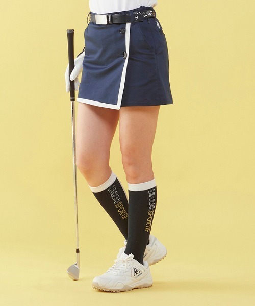 le coq sportif GOLF（ルコックスポルティフゴルフ）の「キュロットスカート  ストレッチ  レディース ゴルフウエア（スカート・レディース・ホワイト/ピンク/ネイビー・13号/7号/11号/9号）」の18枚目の写真