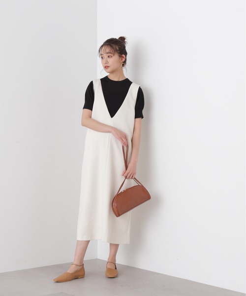 N.（N. Natural Beauty Basic）（エヌエヌナチュラルビューティーベーシック）の「◆シアースリーブアミジキリカエニット（ニット/セーター・レディース・ブラック/ベージュ/ライトグリーン・MEDIUM）」の7枚目の写真